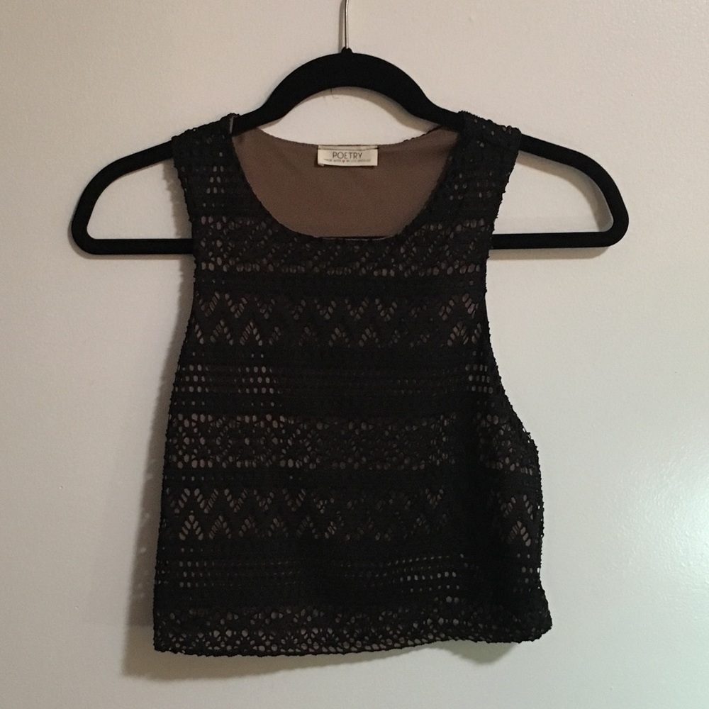 tribal embroidered crop top